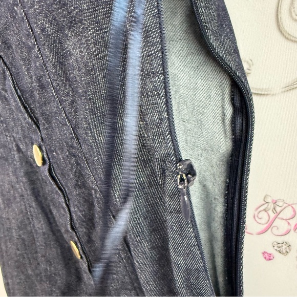 Zara dress Jean look gold buttons long style Stylish Black Button-Down Dress - Picture 6 of 15